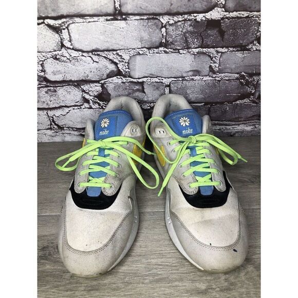 Nike Air Max 1 Daisy White Grey Black Yellow Sneakers Men 12M US/46 CW6031-100 - Picture 2 of 16